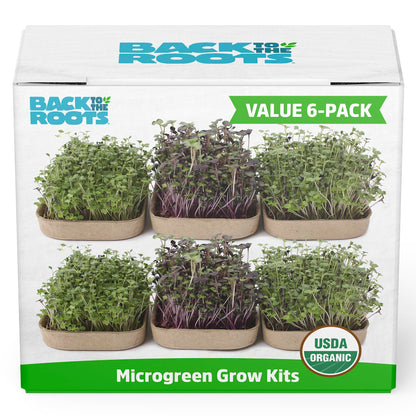 Back to the Roots DIY Microgreen Grow Kit, 6-Grow Variety Pack