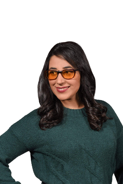 Blue Light Blocking Clip On Glasses - Effective Computer Glasses for Men and Women, Durable Lightweight Design Reduce Eyestrain, Headaches for All Day Screen Time and Gaming Protection (Daytime Lens)