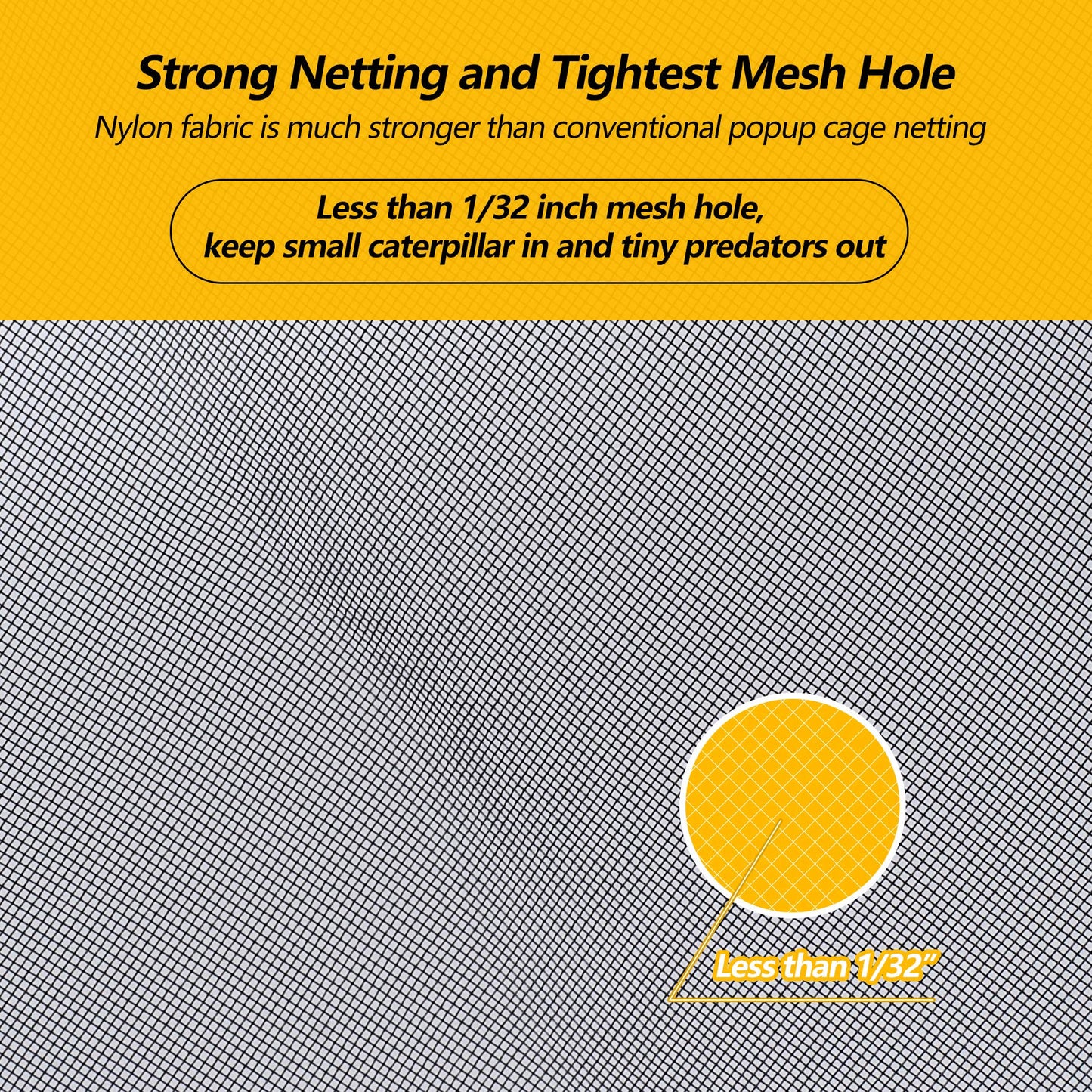 30" Heavy Duty Monarch Butterfly Habitat, Outdoor Collapsible Insect Mesh Cage Terrarium Pop-up with Zipper Protection