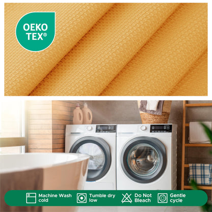 Biscaynebay Fall Tablecloth Textured Fabric 70x120 Inch Rectangular, Fall Gold Thanksgiving Autumn Harvest Water Resistant Fabric Tablecloths for Kitchen, Dining, Wedding, Parties Machine Washable