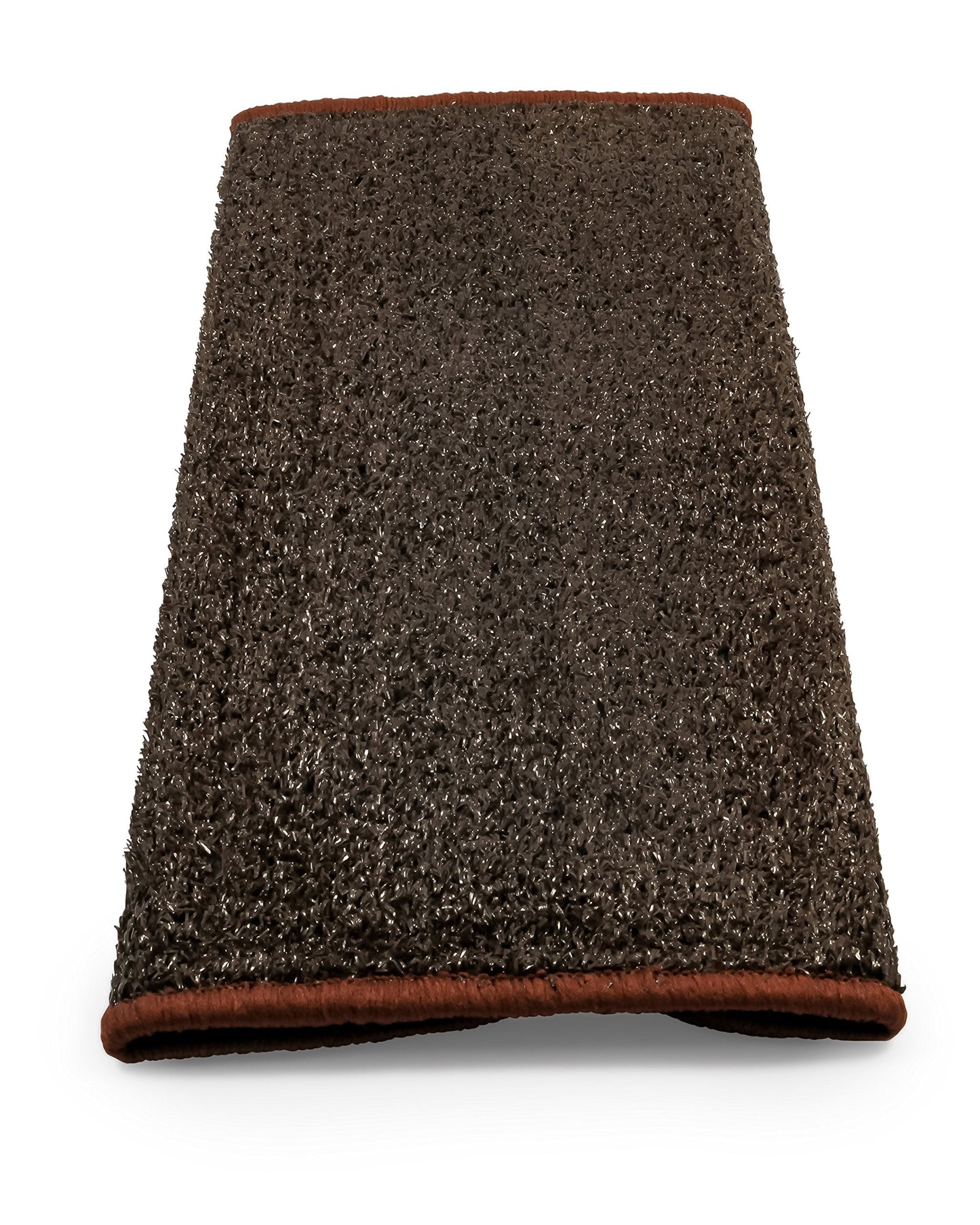 Camco 42949 RV Step Rug (Premium Radius Wrap Around Step Rug, Turf Material (22" Wide) - Brown)