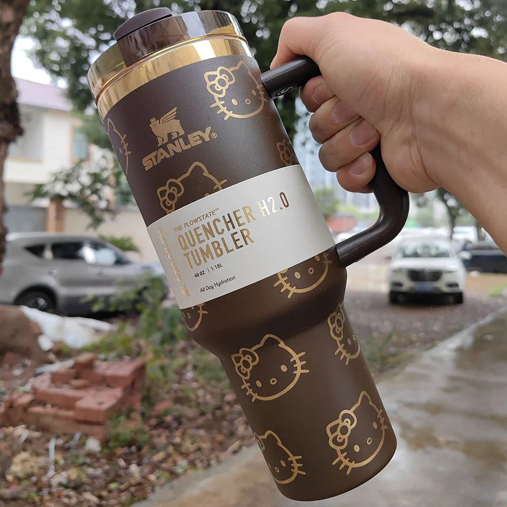 Black Stanley Quencher H2.0 Tumbler – 40 oz Travel Cup