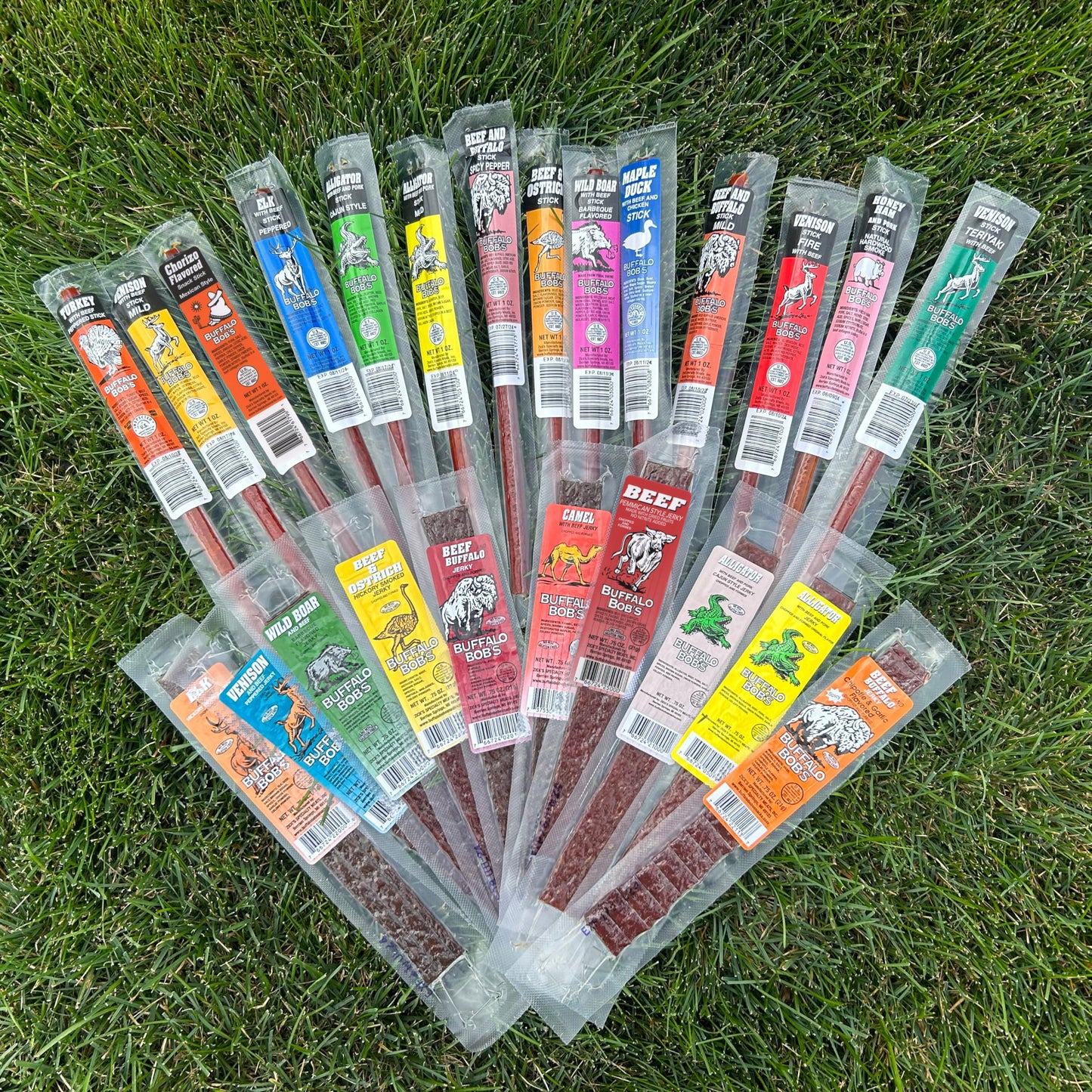 Buffalo Bob's Exotic Jerky (10 Pack) | Meat Snack Variety Set | Gourmet Wild Game Sampler Gift Set | Beef Jerky Gifts for Men | Snacks for Fathers | Animal Protein Variety Set | Exotic Pack