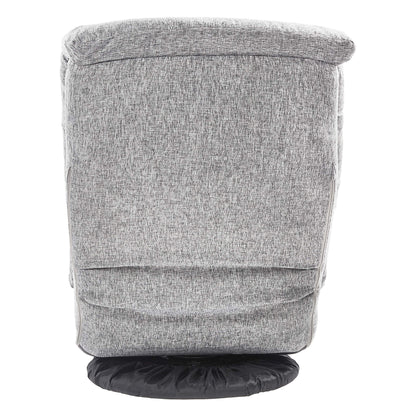 Amazon Basics Swivel Foam Lounge Chair with Headrest, Floor-Compatible, Adjustable, Gaming, 26.3D x 23.5W x 13.7H in, Grey