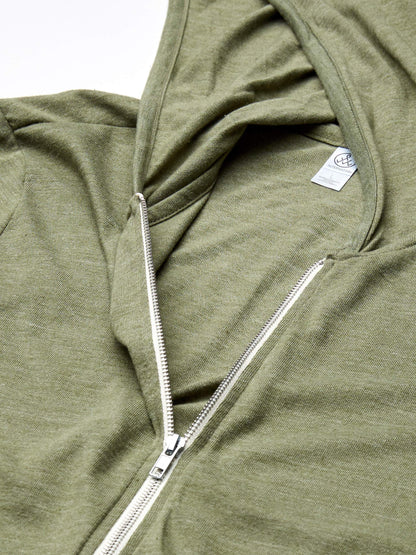 Alternative mens Eco Zip Hoodie Hooded Sweatshirt, Eco True Army Green, X-Small US