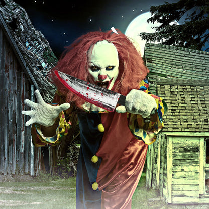 4E's Novelty 16 Inch Large Fake Knife Prop, Plastic Halloween Prop Knife Toy for Costume Accessories Such As Scary Clown, for Kids & Adults