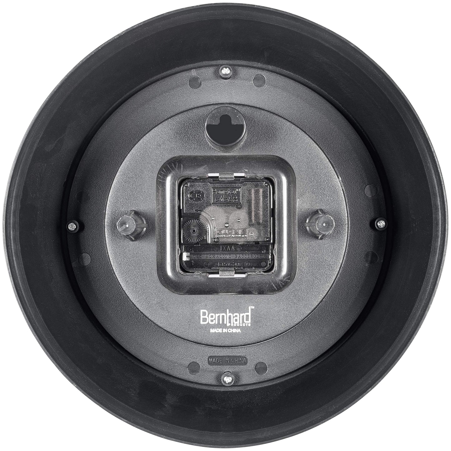 Bernhard Products Retro Wall Clock 9.5 Inch Red Kitchen 50's Vintage Design Round Silent Non Ticking Battery Operated Quality Quartz Clock