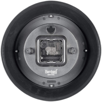 Bernhard Products Retro Wall Clock 9.5 Inch Red Kitchen 50's Vintage Design Round Silent Non Ticking Battery Operated Quality Quartz Clock