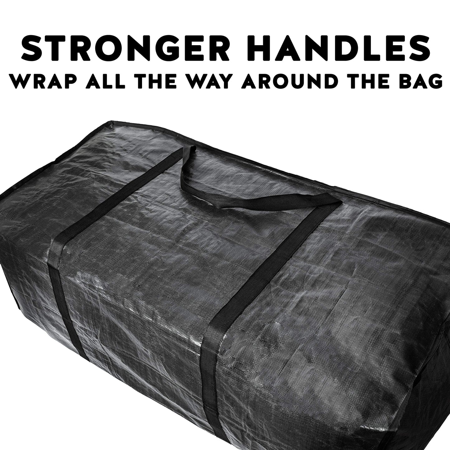 BAG-THAT! 68.5 GAL 2 Pack XXL Jumbo Extra Large Heavy Duty Stronger Handles Storage Bags Moving Totes Zippered Reusable Wrap Around Handle Storage Totes