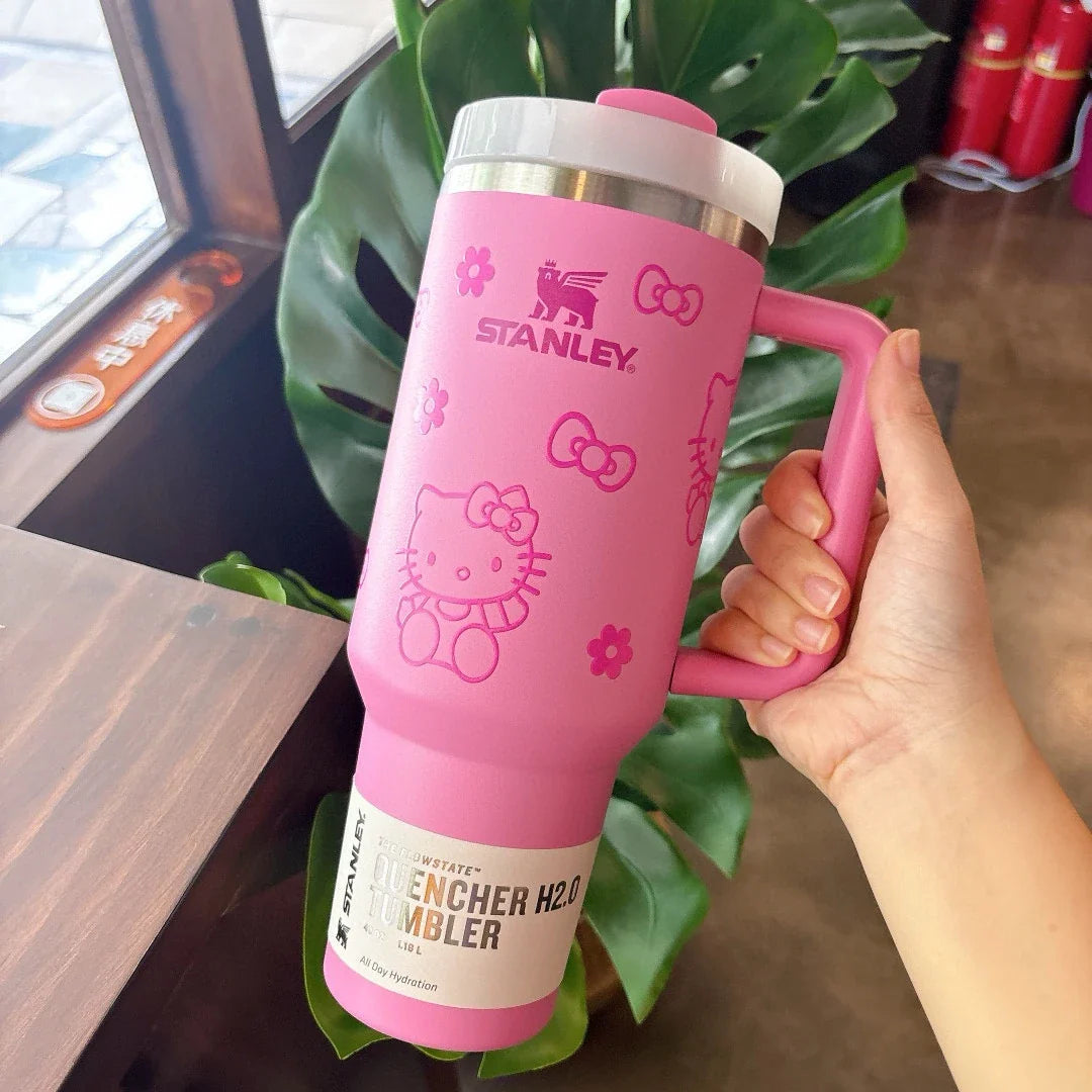 Hot Pink Stanley Quencher H2.0 Tumbler – 40 oz Travel Cup